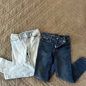 Old Navy girls Light and Dark Blue Skinny Jeans